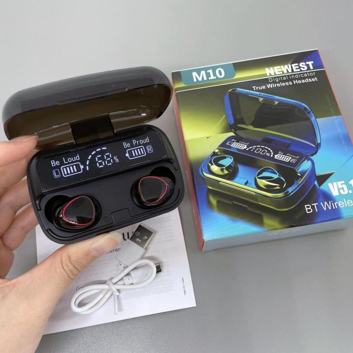 M 10 Earbuds TWS Wireless LED Display